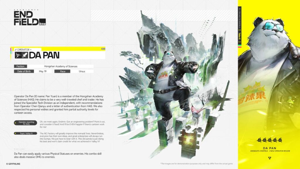 Da Pan Overview Arknights Endfield