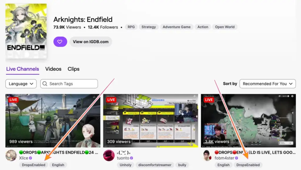 Arknights Endfield Twitch Drops